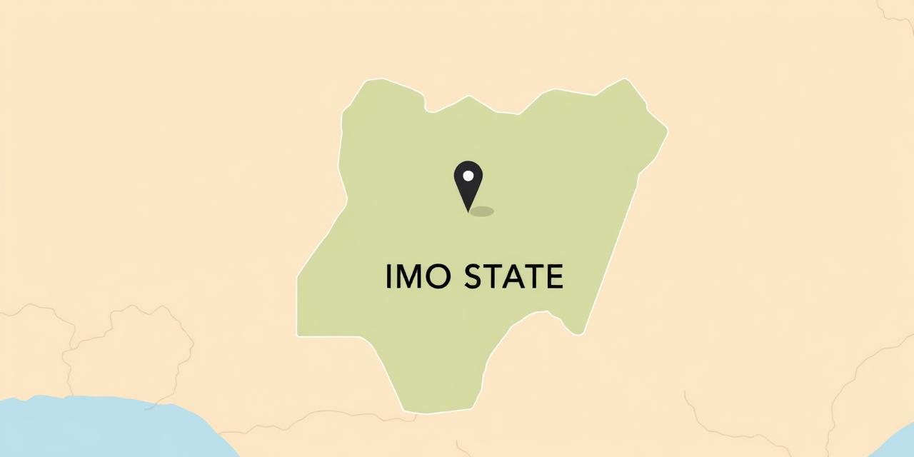 Static map of Imo State, Nigeria with a marker indicating the general service area